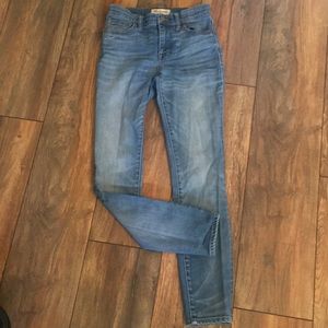 Madewell high riser skinny light denim jeans
